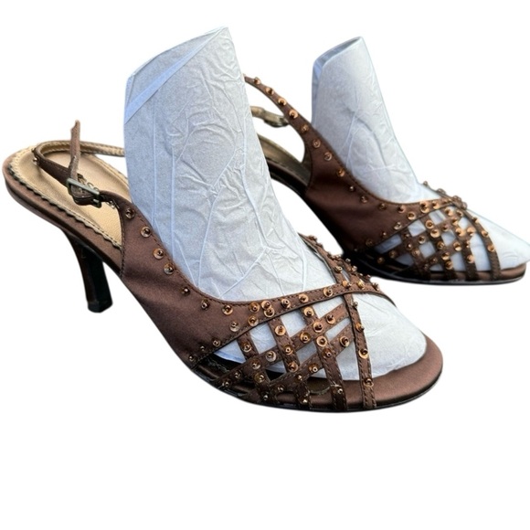 Dress Barn Shoes - Dress Barn Women’s Brown Dress Heels size 6.5 sequin detail